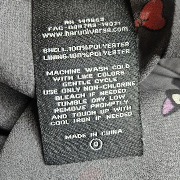 Kiki's Delivery Service X Studio Ghibi Jiji And Bows Gray Dress Size Large 12 - Picture 12 of 12